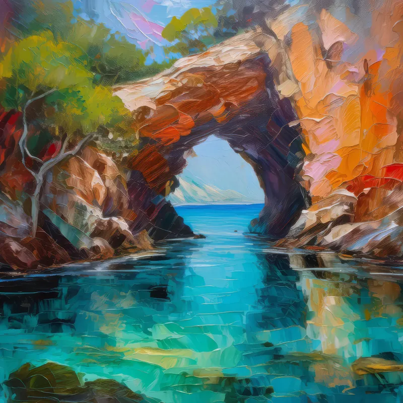 Painting: Hidden Lagoon Cave