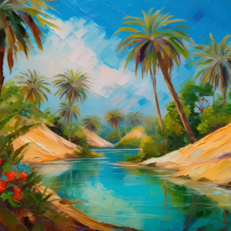 Painting: Hidden Oasis Gem