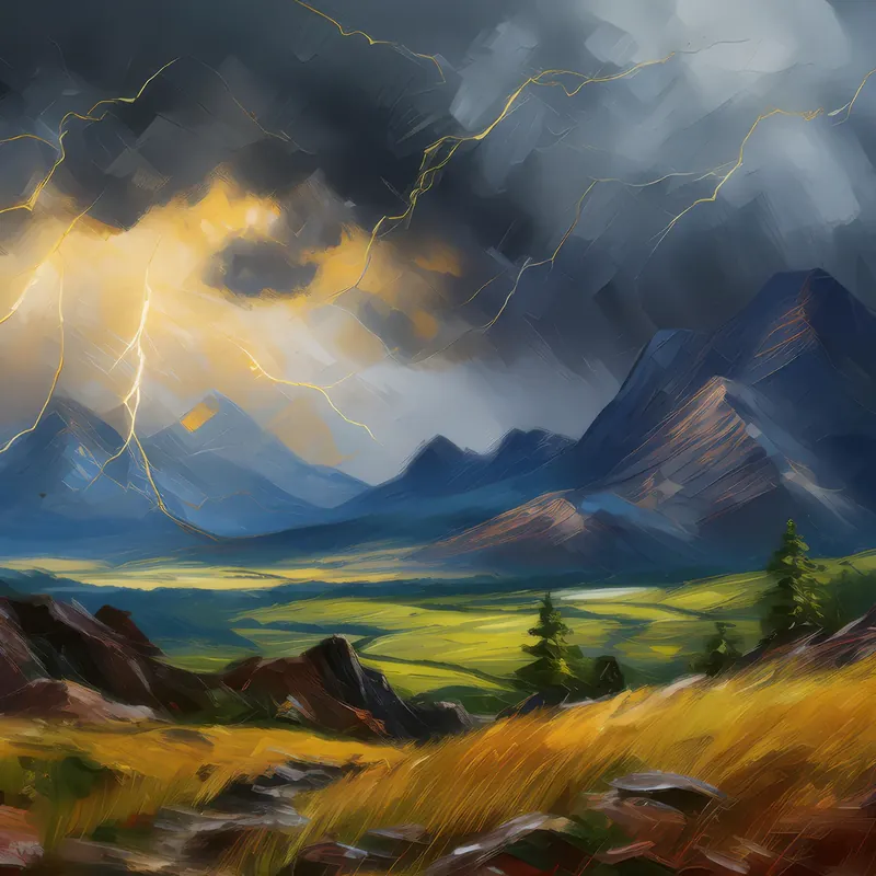Painting: Highland Storm Gathering