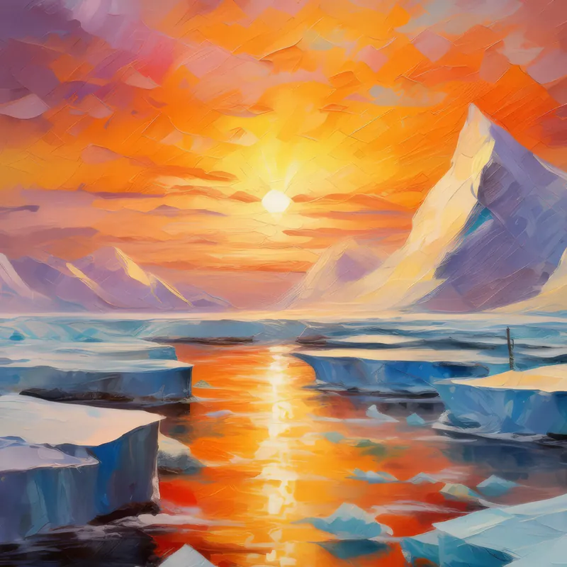 Painting: Ice Cap Sunrise