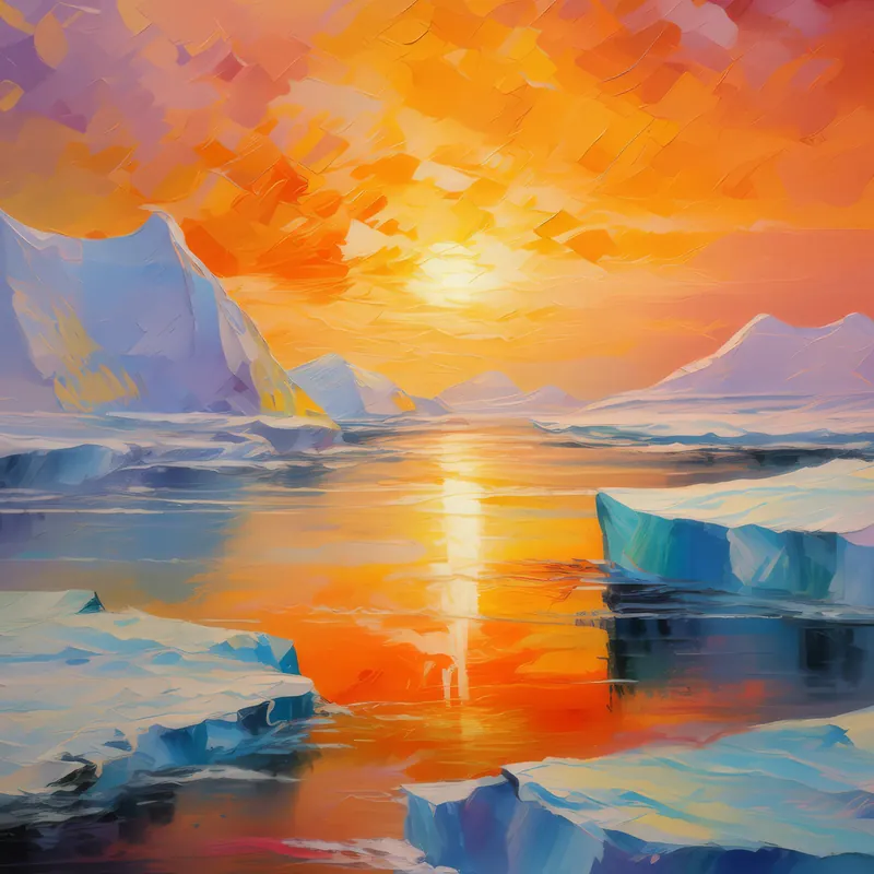 Painting: Ice Cap Sunset