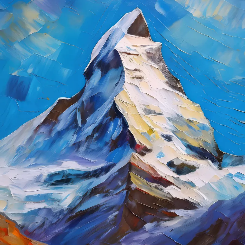 Painting: Ice-Capped Mountain