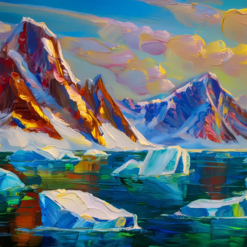 Painting: Iceberg Mountain View