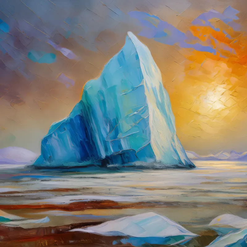 Painting: Iceberg in Polar Desert