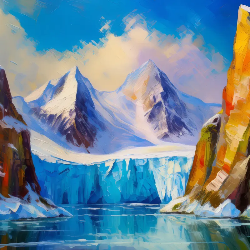 Painting: Icy Cliffs