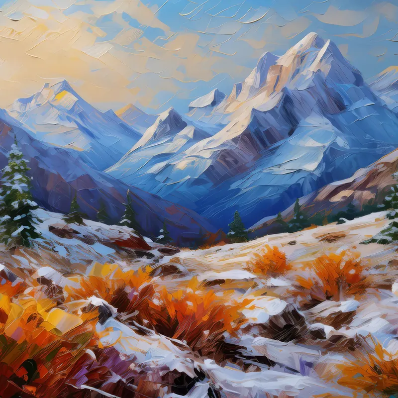 Painting: Icy Touch in Alpine Desert