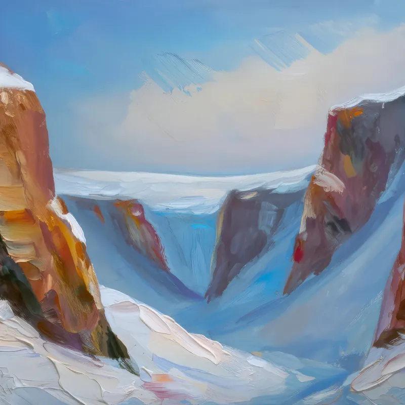 Painting: Icy Tundra Chasm