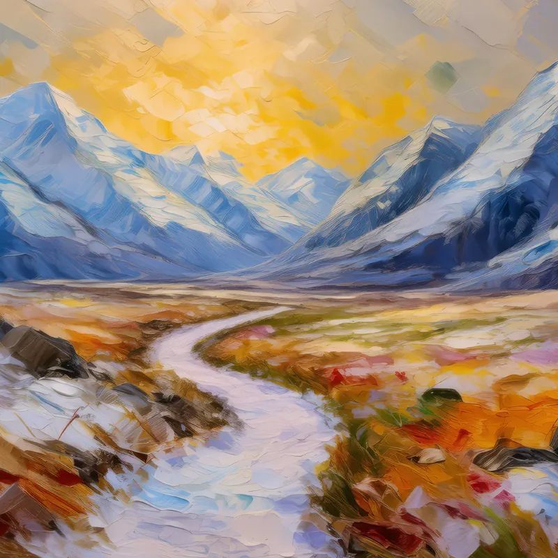 Painting: Icy Tundra Pathway
