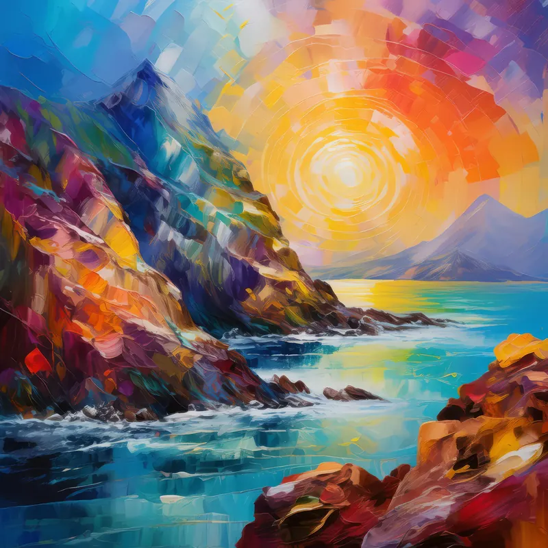 Painting: Iridescent Crag Illusion