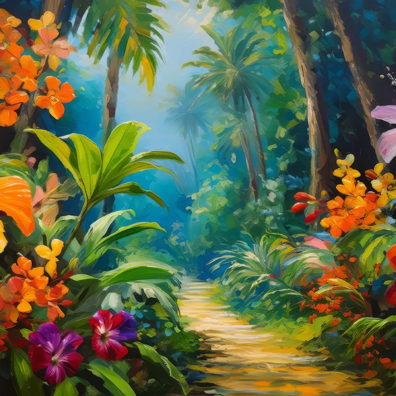 Painting: Jungle Flower Spectacle