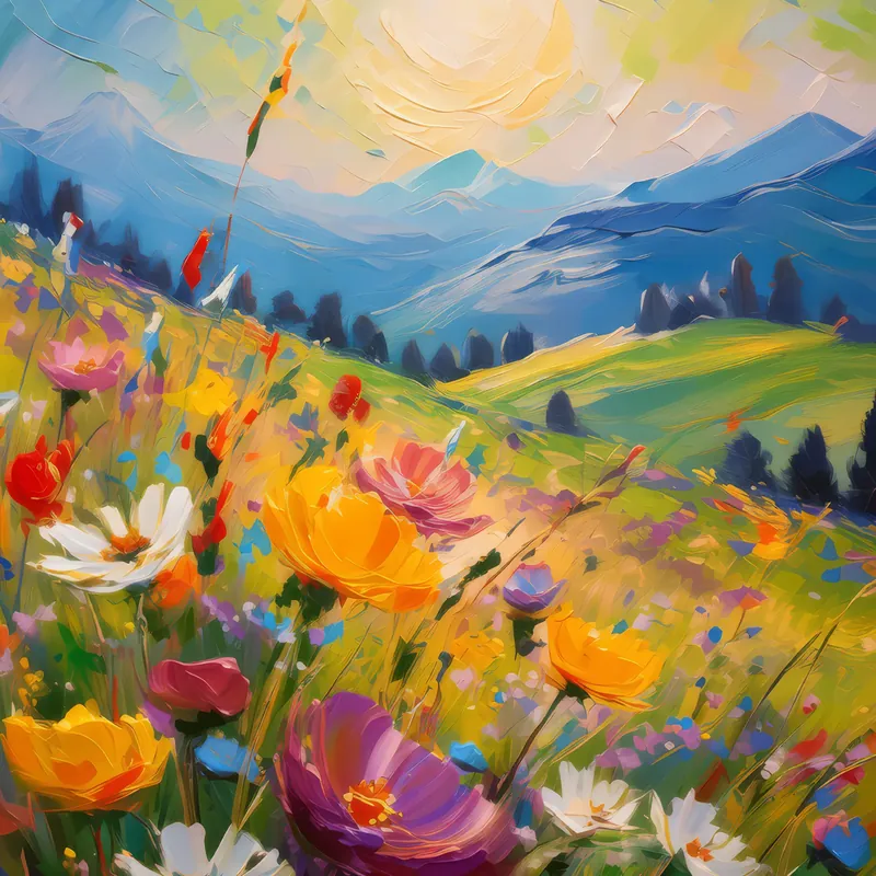Painting: Knoll Wildflower Waltz