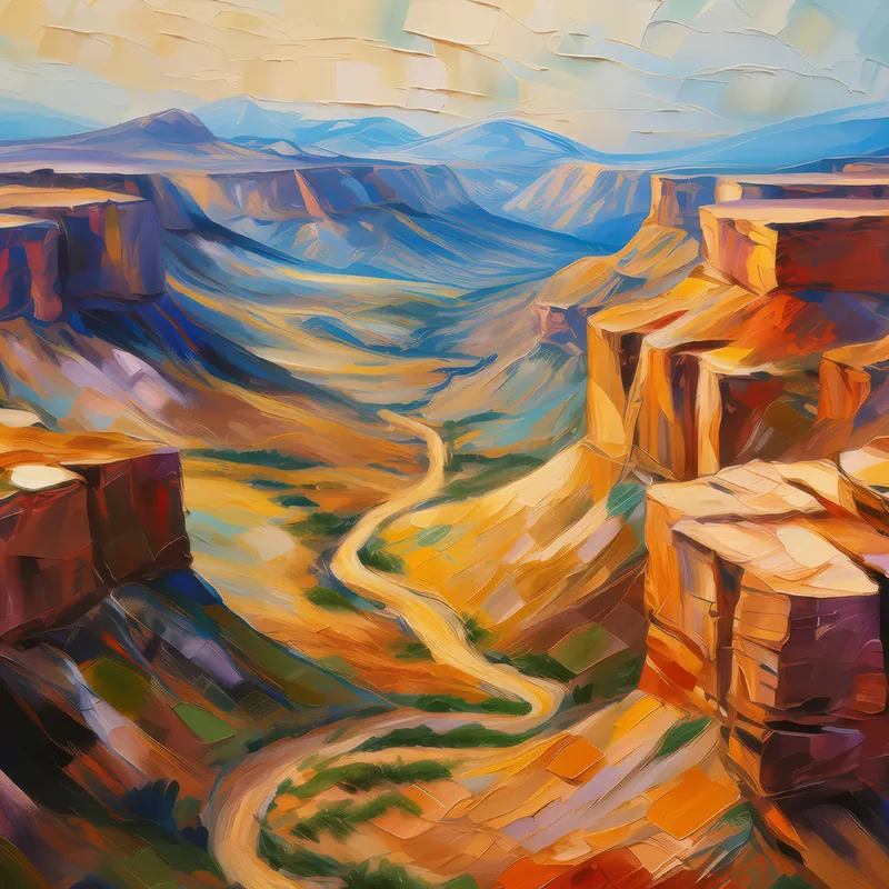 Painting: Labyrinthine Plateau Canyon Network