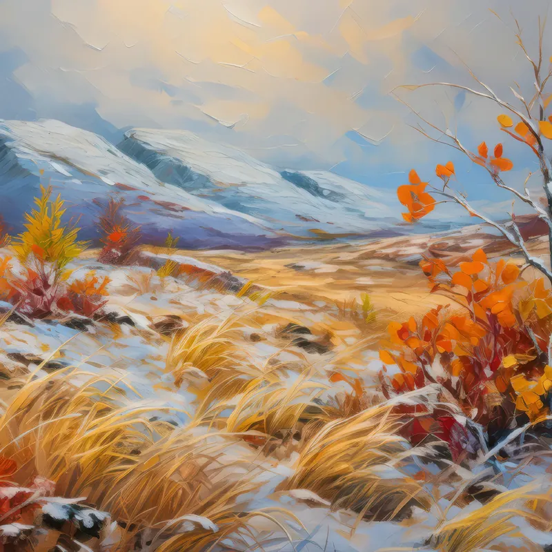 Painting: Late Autumn Tundra