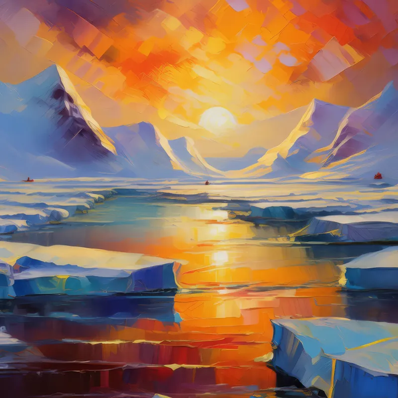 Painting: Light’s Play Over Ice