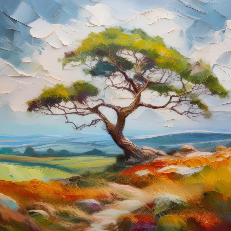 Painting: Lone Tree on the Moor