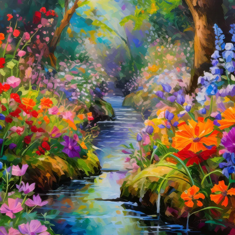 Painting: Lush Garden Chasm