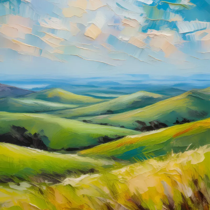 Painting: Lush Temperate Grassland