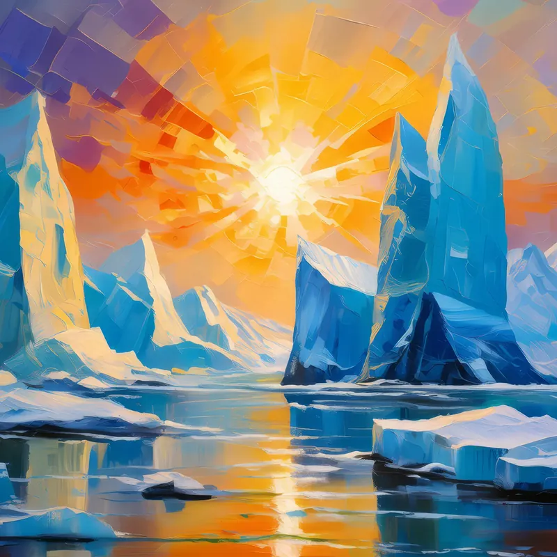 Painting: Majestic Arctic Desert Vista