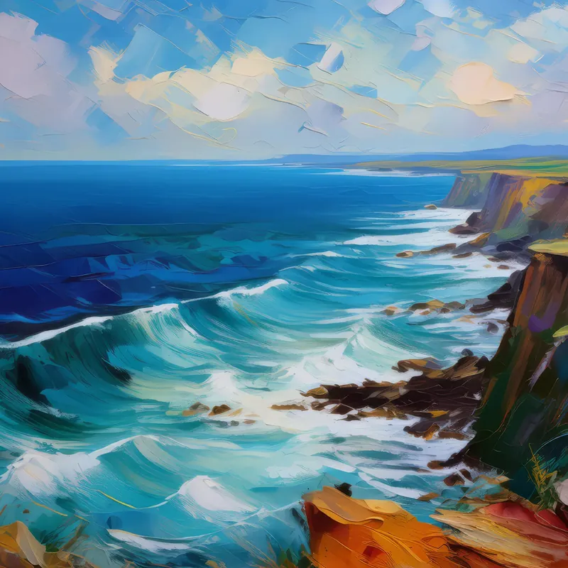 Painting: Majestic Ocean Vista