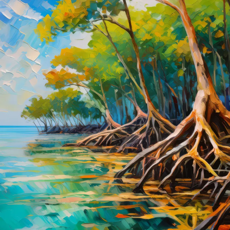 Painting: Mangrove Forest Shore