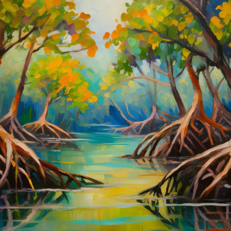 Painting: Mangrove Swamp Waters