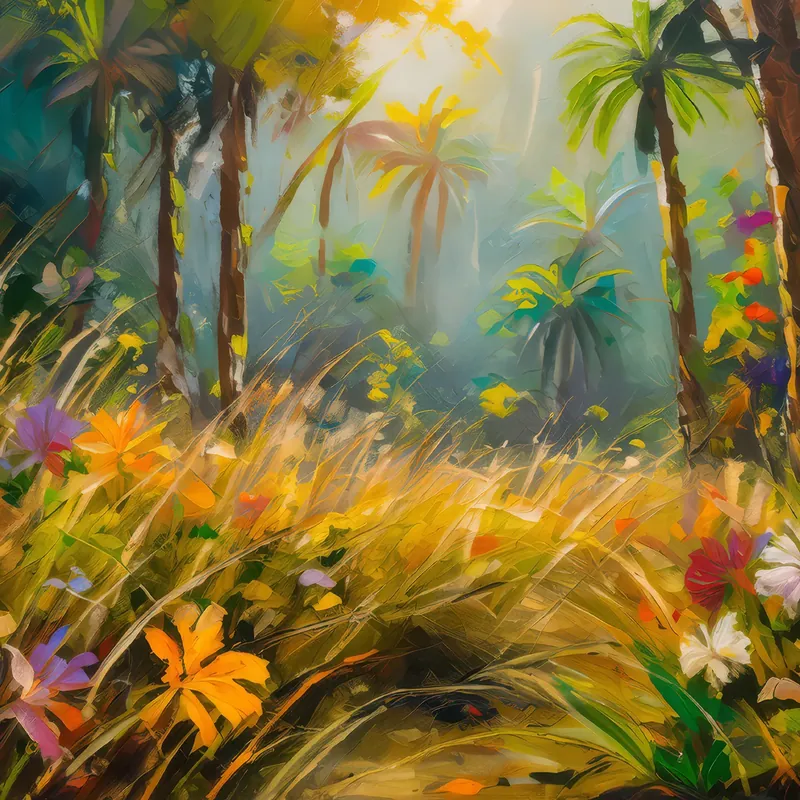 Painting: Meadow in Dry Forest