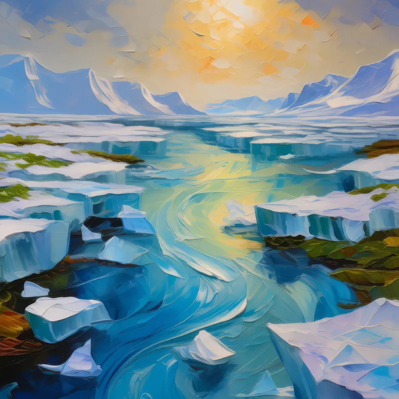 Painting: Melting Ice Patterns