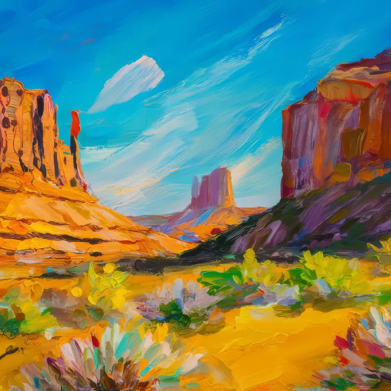 Painting: Mesa and Rock Formations
