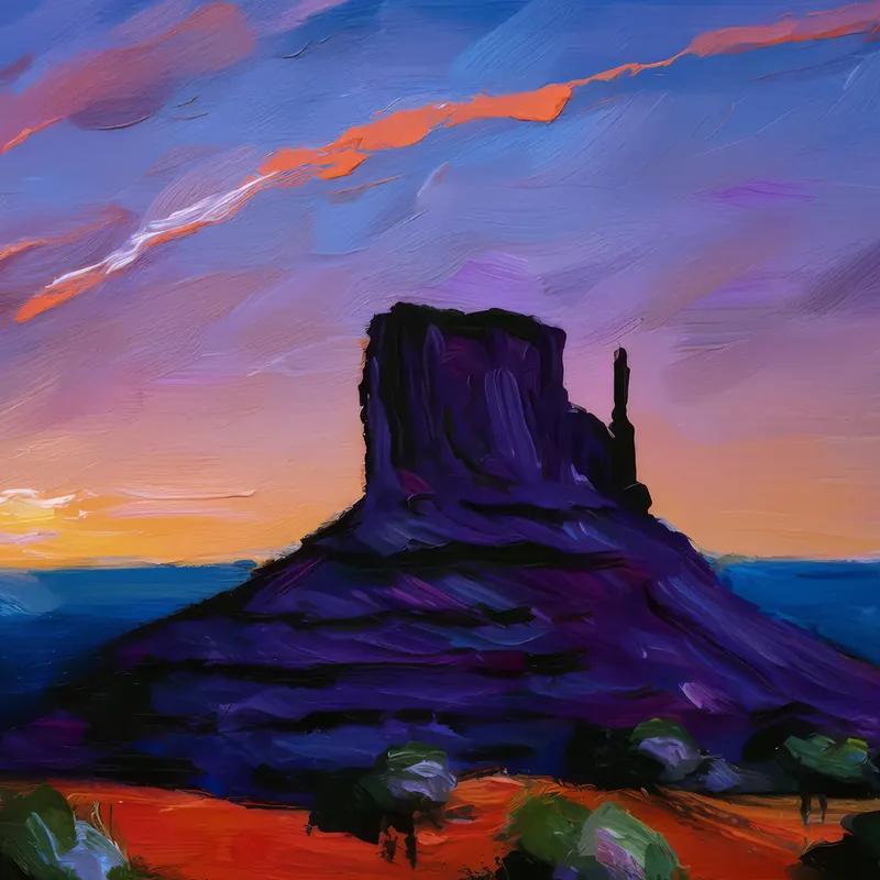 Painting: Mesa at Dusk