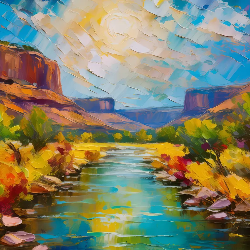 Painting: Mesa with Flowing Stream