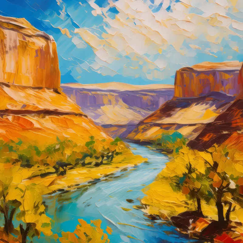 Painting: Mesa with River