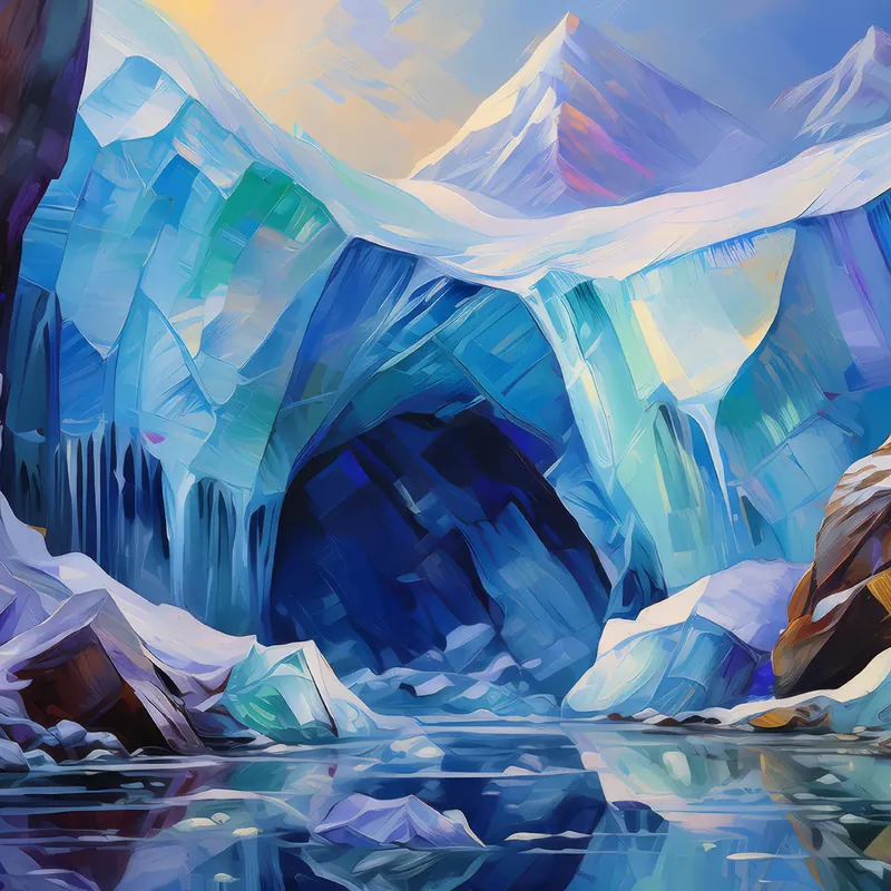 Painting: Mesmerizing Plateau Ice Cave