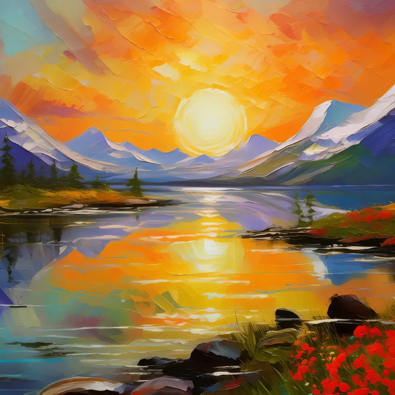 Painting: Midnight Sun Tundra