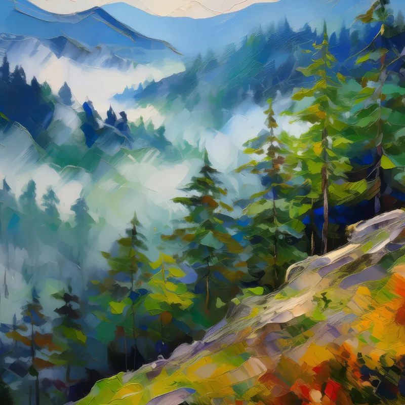 Painting: Misty Mountain Edge
