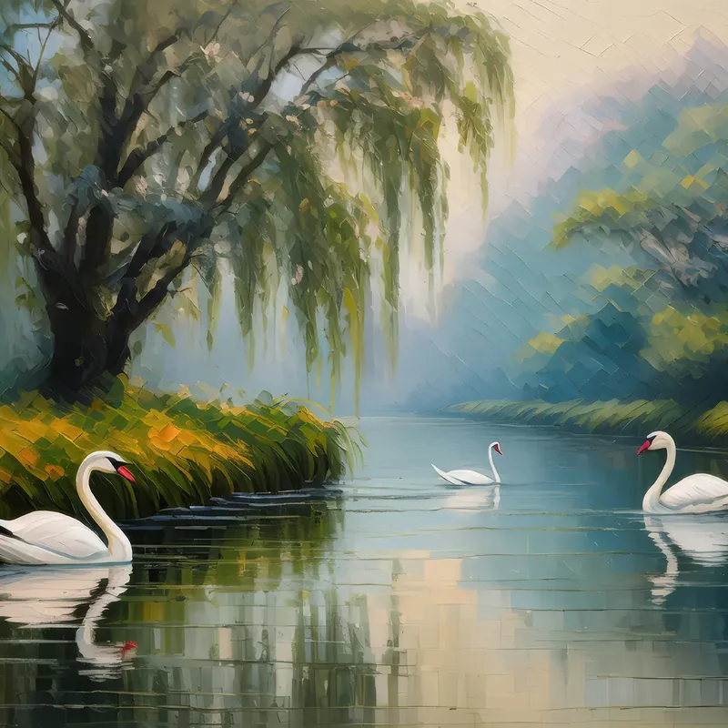 Painting: Misty River Morning
