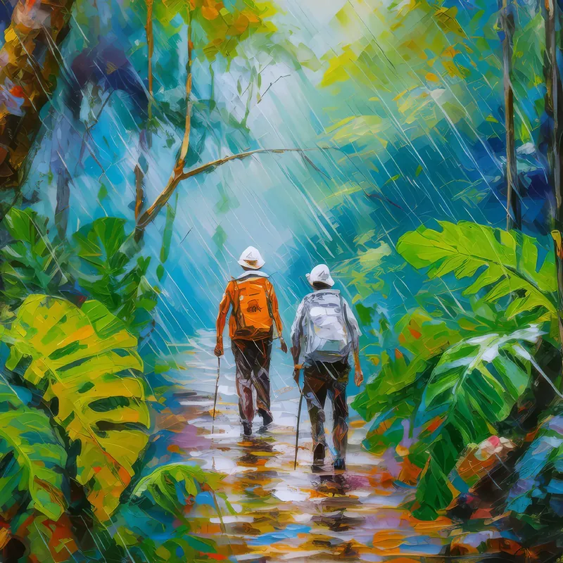 Painting: Monsoon Season Jungle Trek