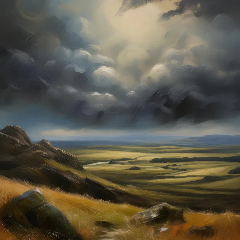 Painting: Moody Skies Above Moor