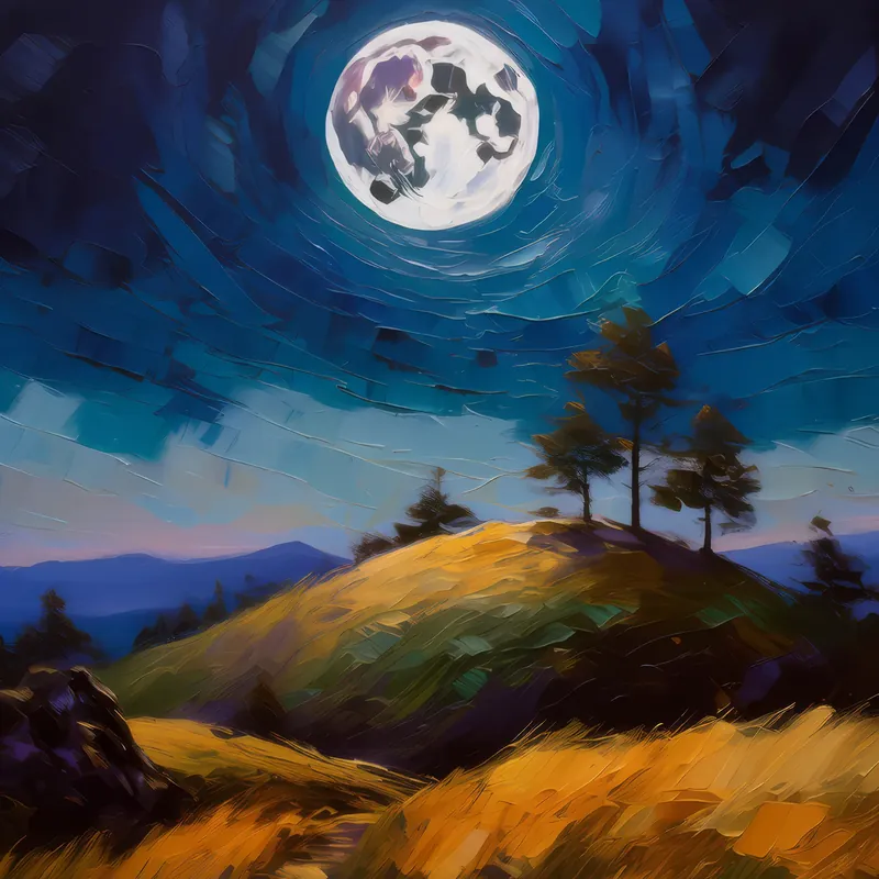 Painting: Moonlit Knoll Serenity