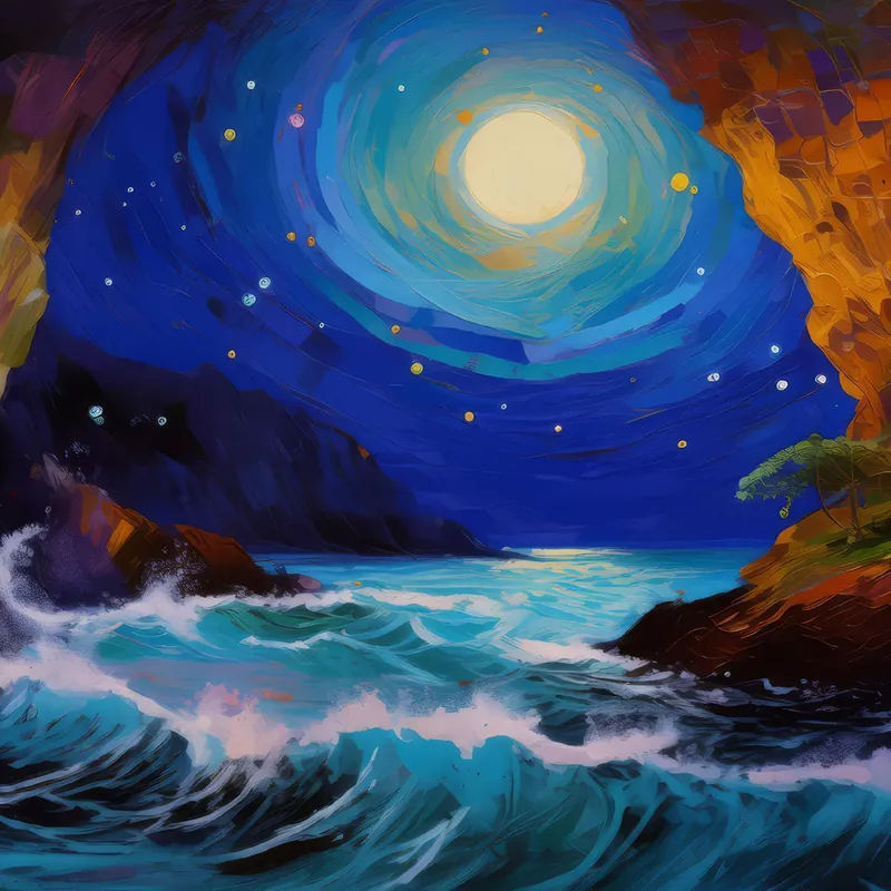 Painting: Moonlit Ocean Grotto