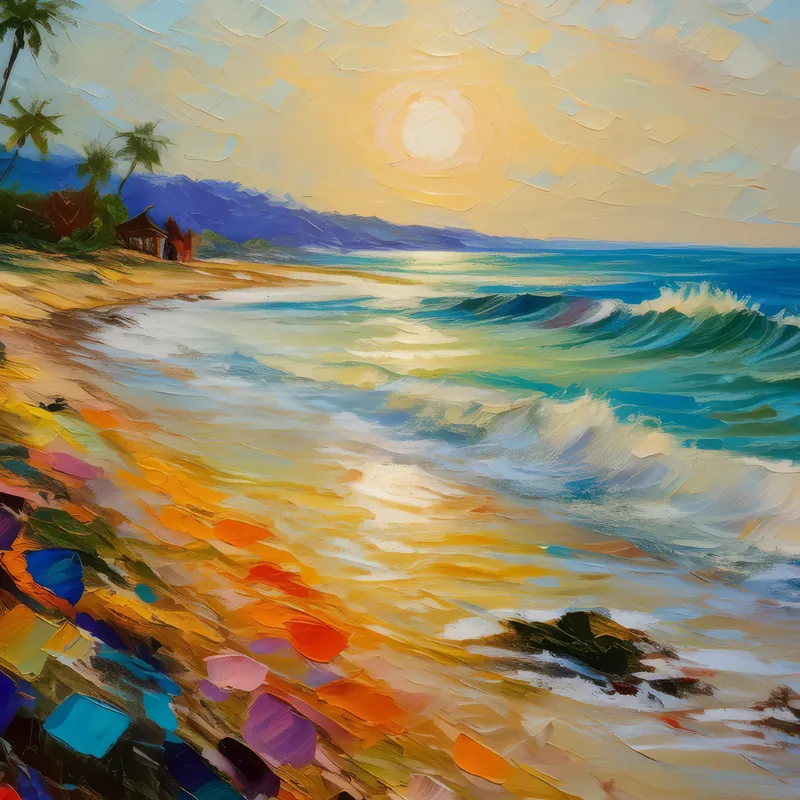 Painting: Morning Beach Walk