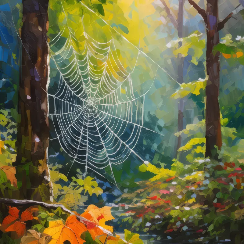 Painting: Morning Dew in Forest