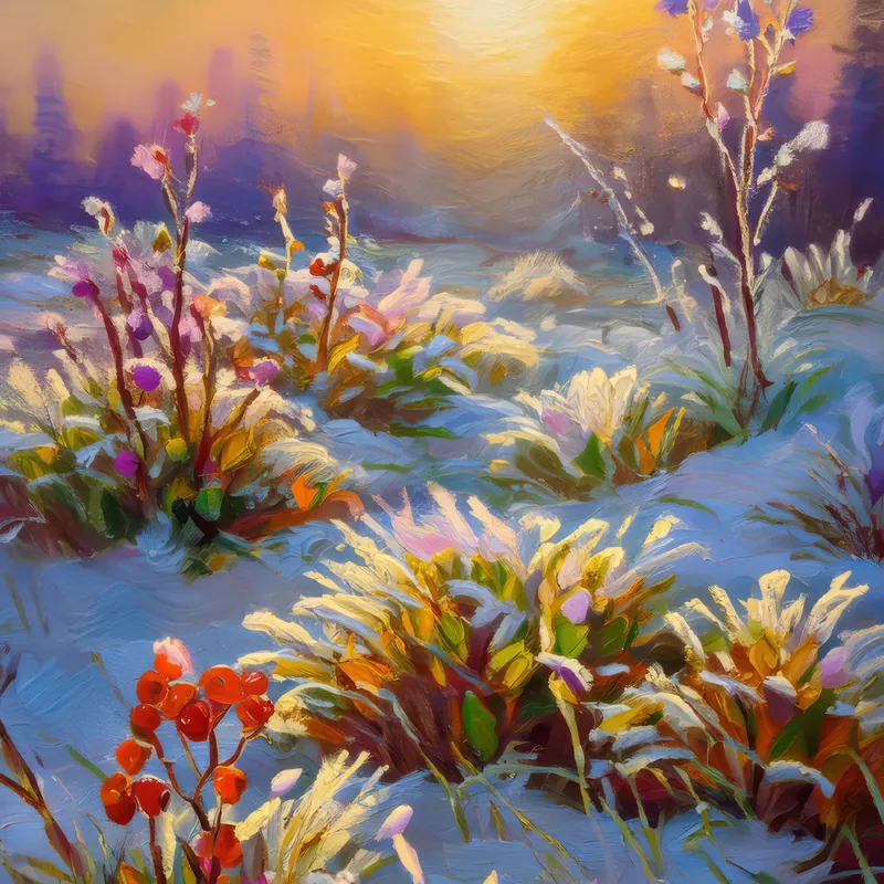 Painting: Morning Frost on Tundra