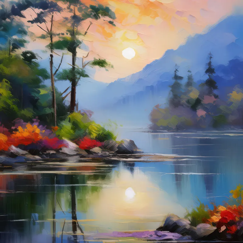 Painting: Morning Lagoon Mist