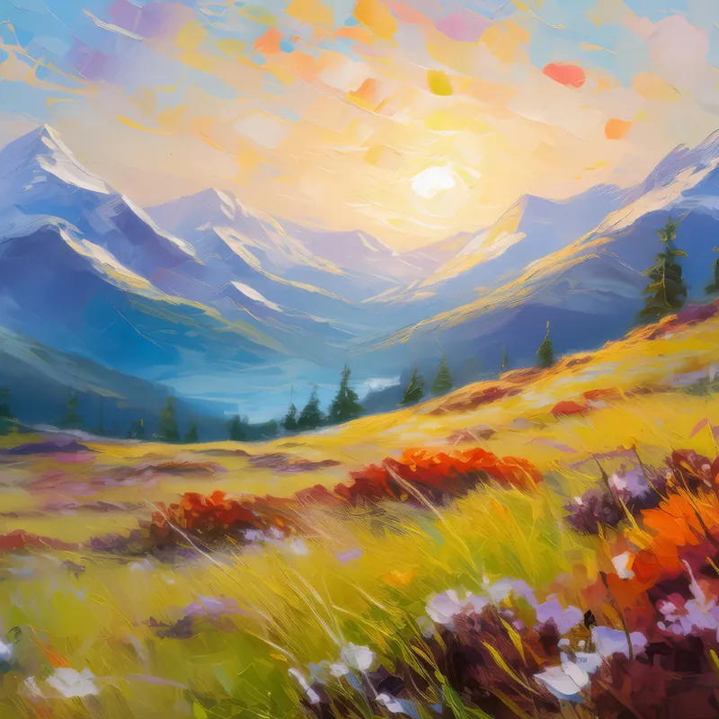 Painting: Morning Light in Tundra