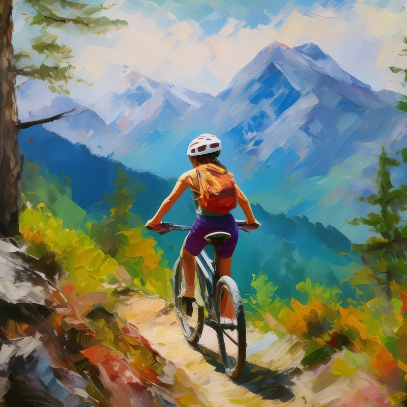 Painting: Mountain Biking Adventure