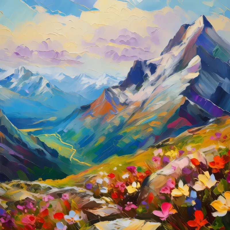 Painting: Mountain Ridge View