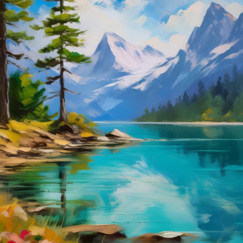 Painting: Mountain View Lagoon