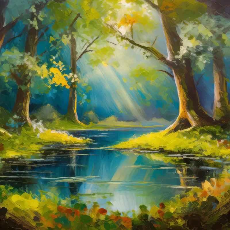 Painting: Mystical Forest Clearing
