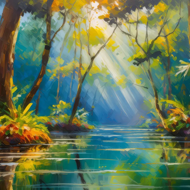 Painting: Mystical Swamp Light