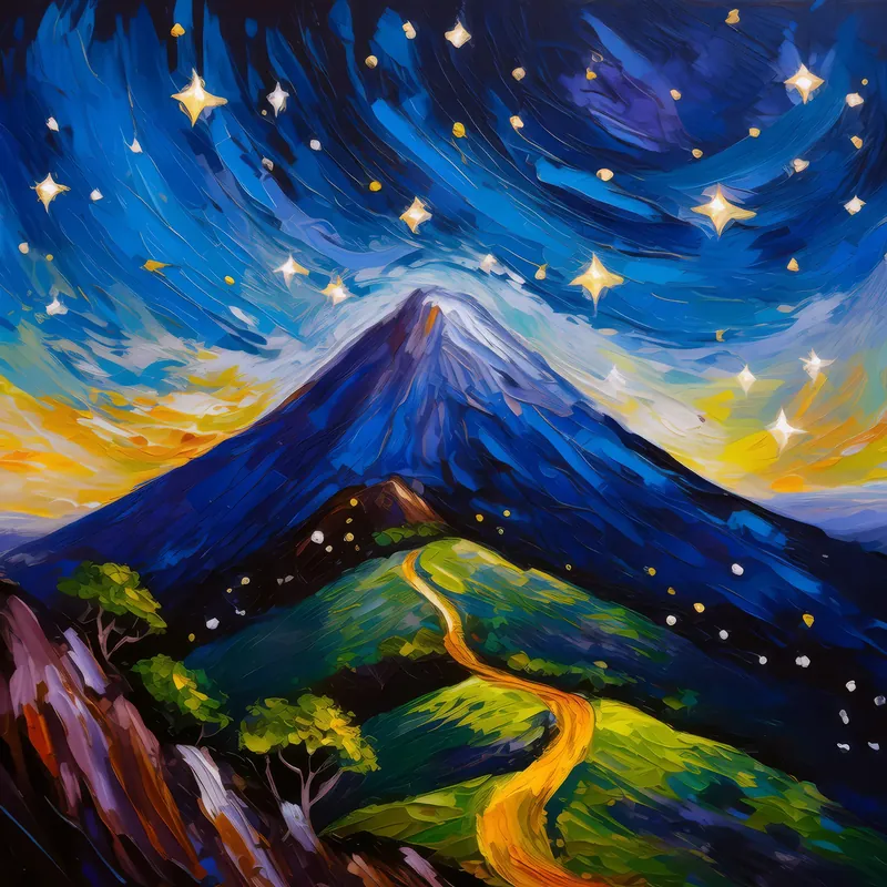 Painting: Nightfall on Tropical Ridge
